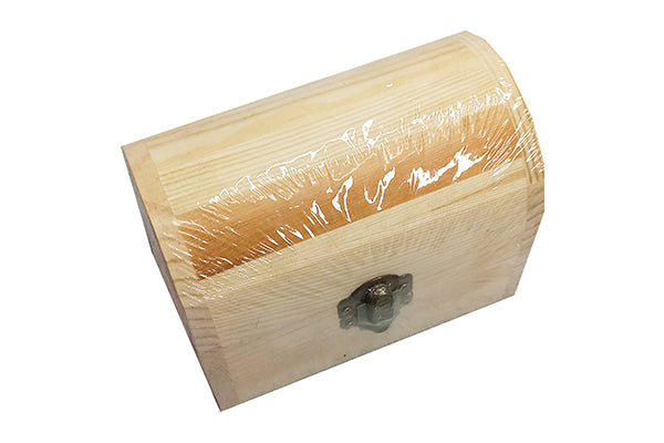 Caja en forma de cofre de madera - Alistore Chile