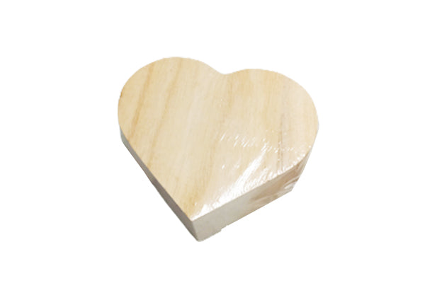 Caja en forma de corazón de madera - Alistore Chile