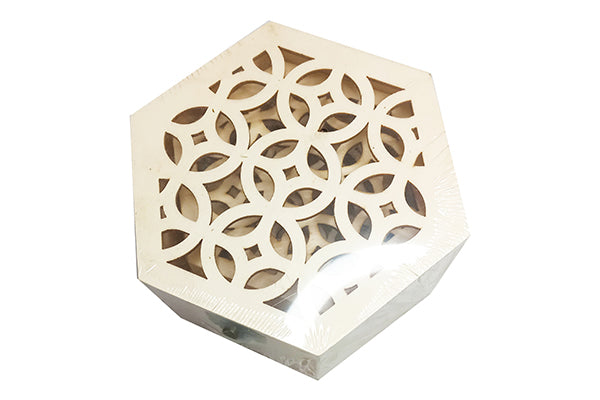 Pack de 3 cajas hexagonales de madera - Alistore Chile