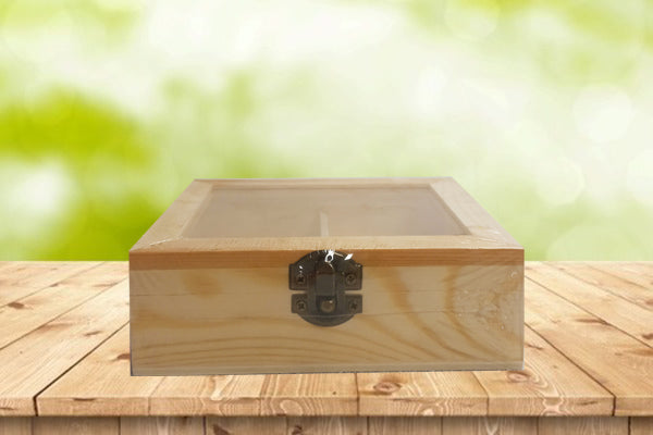 Caja cuadrada de madera - Alistore Chile