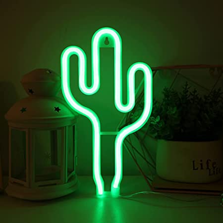 Lampara LED color verde, forma de cactus Para colgar. - Alistore Chile