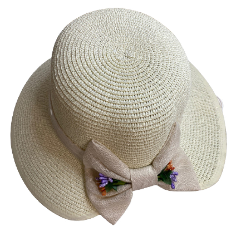 Sombrero de paja con lazo